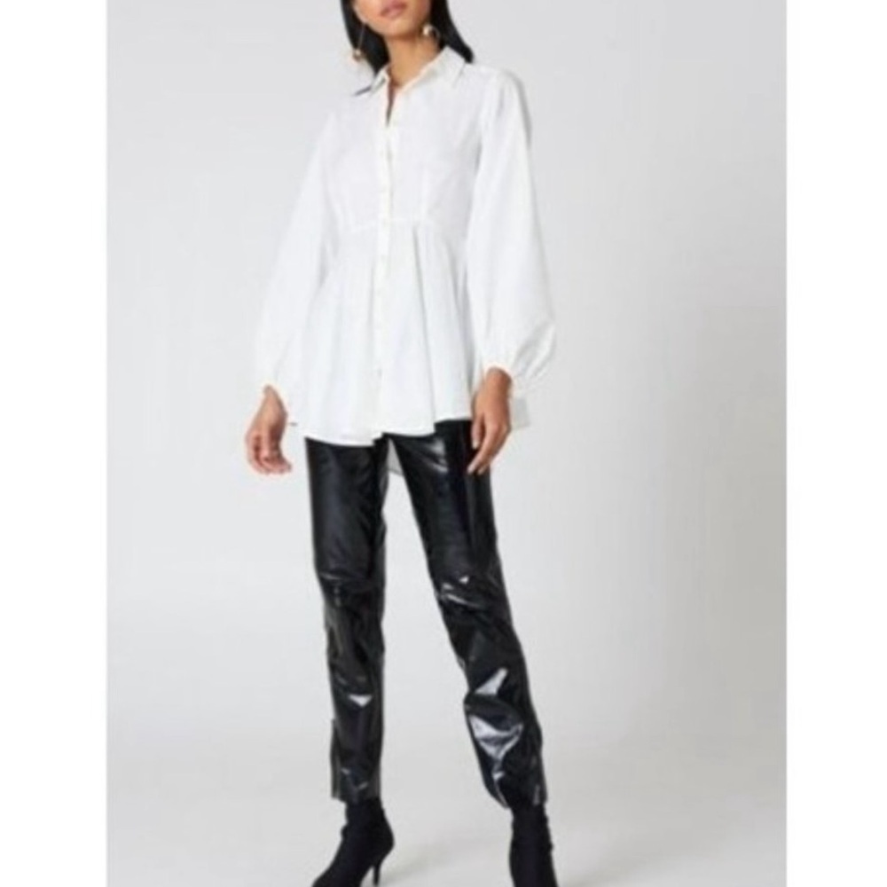 Free People  Long Sleeve Button Front Tunic Top - Picture 2 of 11